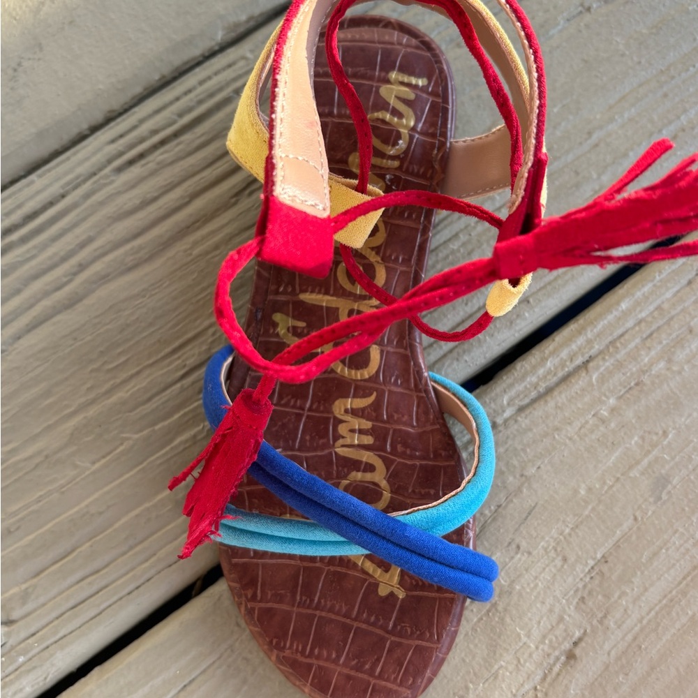 NWOT SAM EDELMAN Colorful Toddler Sandals with Tassels, Size: 12 Toddler - Picture 4 of 7